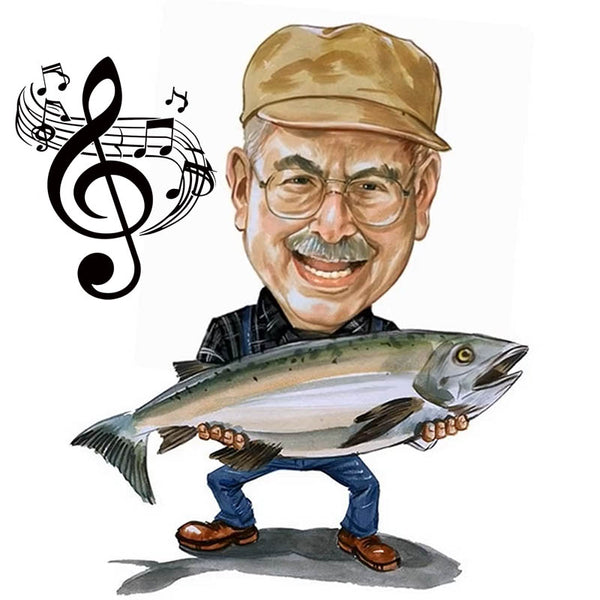 Singende Karikatur Angler (cdi146)  - Persönlicher Song mit individuellem Text und einzigartiger Melodie