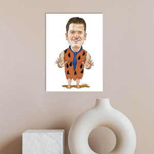 Karikatur vom Foto - Flintstones Mann (ca2039) - Lustige individuelle Karikatur vom eigenen Foto