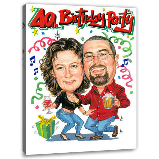 Karikatur vom Foto - Happy Birthday (cju153) - Lustige individuelle Karikatur vom eigenen Foto